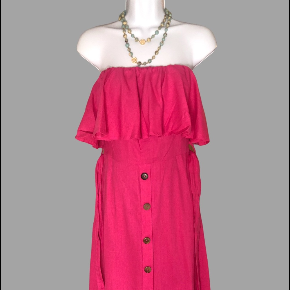 ADORABLE PINK STRAPLESS DRESS! ❤️ - Picture 3 of 9